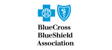 Blue Cross Blue Shield Association logo featuring a blue cross and shield emblem with the text BlueCross BlueShield Association.
