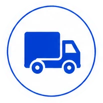 Delivery truck icon inside a blue circle, representing shipping or delivery service