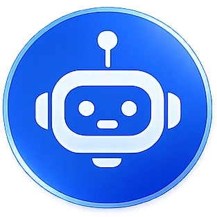 ai-services-icon-8webp - Rannsolve - Rannsolve Blue circular button with a white robot chat icon to open a chat with the assistant